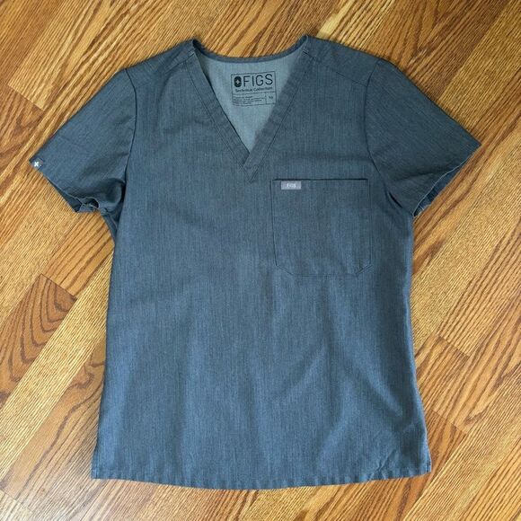 FIGS Catarina One-Pocket Scrub Top Graphite Grey XS - Picture 5 of 8